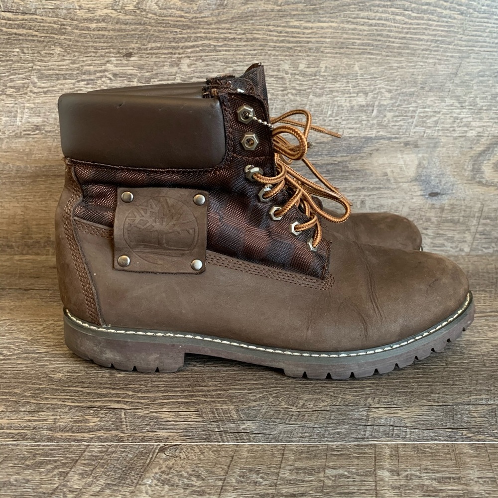 Timberland Brown Genuine Leather Lace Up Boots